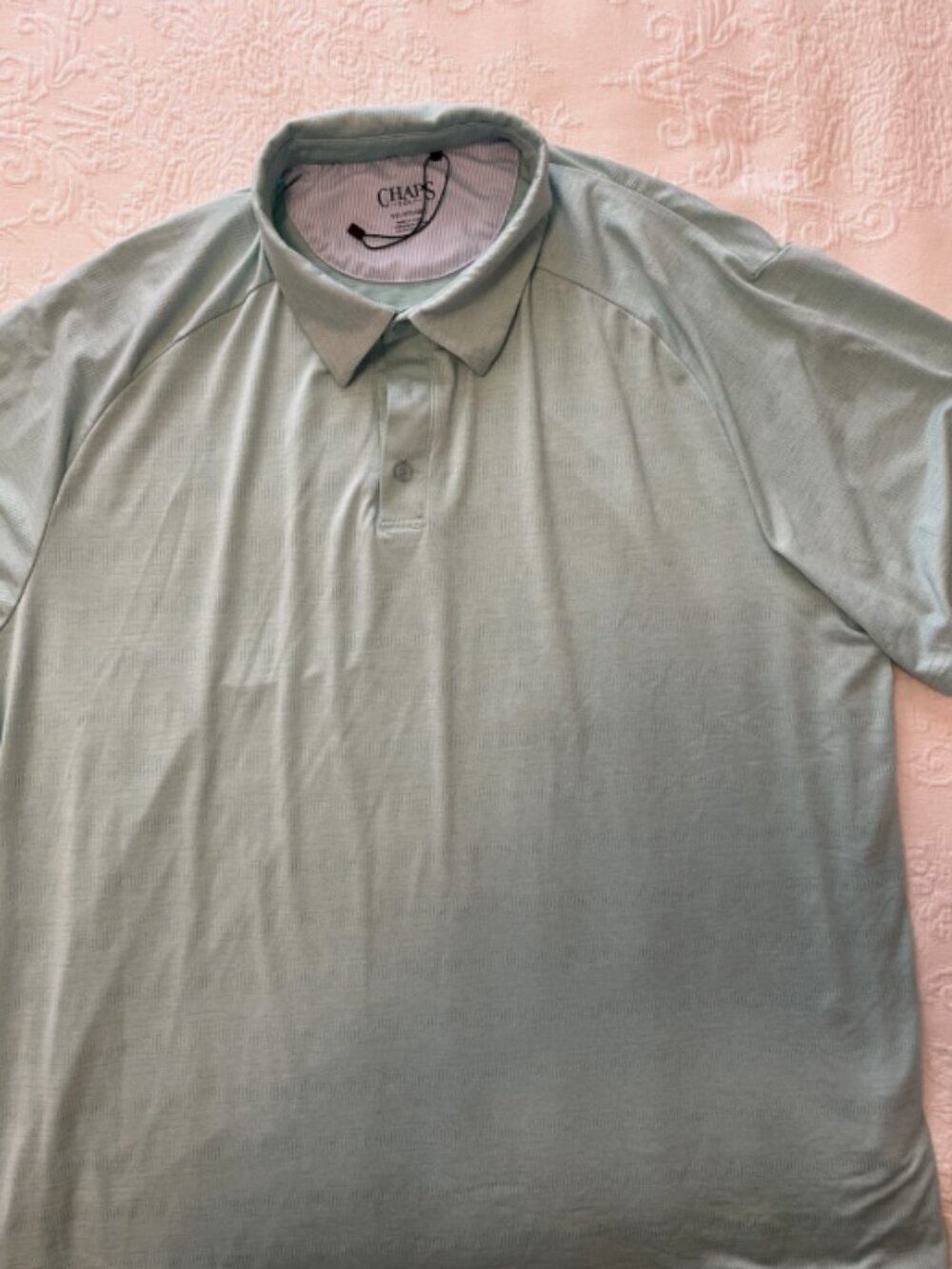 Mens Chaps Golf 2XL Teal Golf Shirt Short Sleeve
